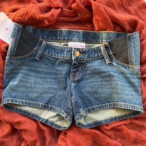 Isabel Maternity Jean Shorts Medium Wash